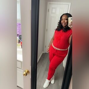 Polo Ralph Lauren Red Logo Tee & Jogger Sweatsuit Set XL